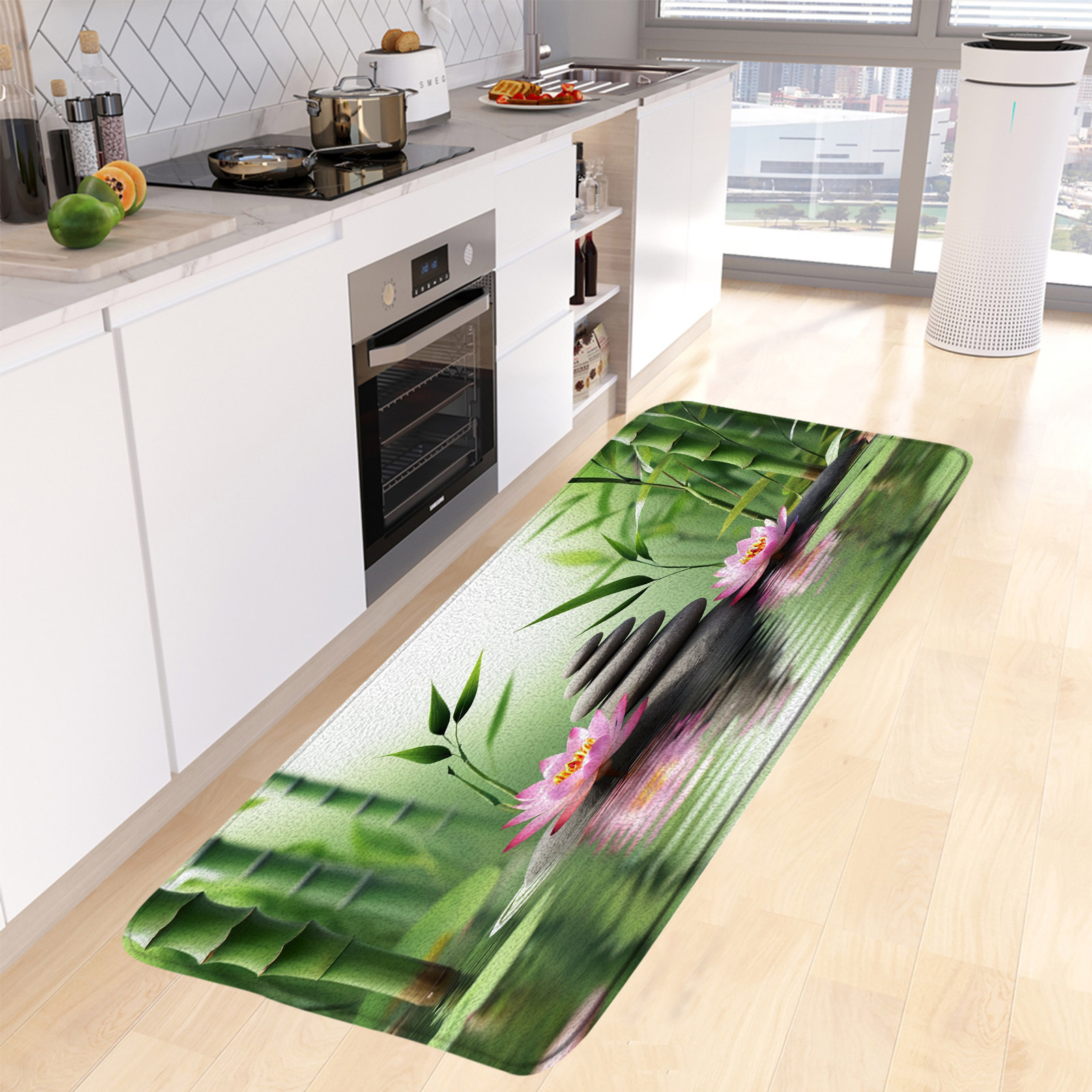 Alfombra de baño de bambú verd - Bamboo Bath Mat reseña y precio