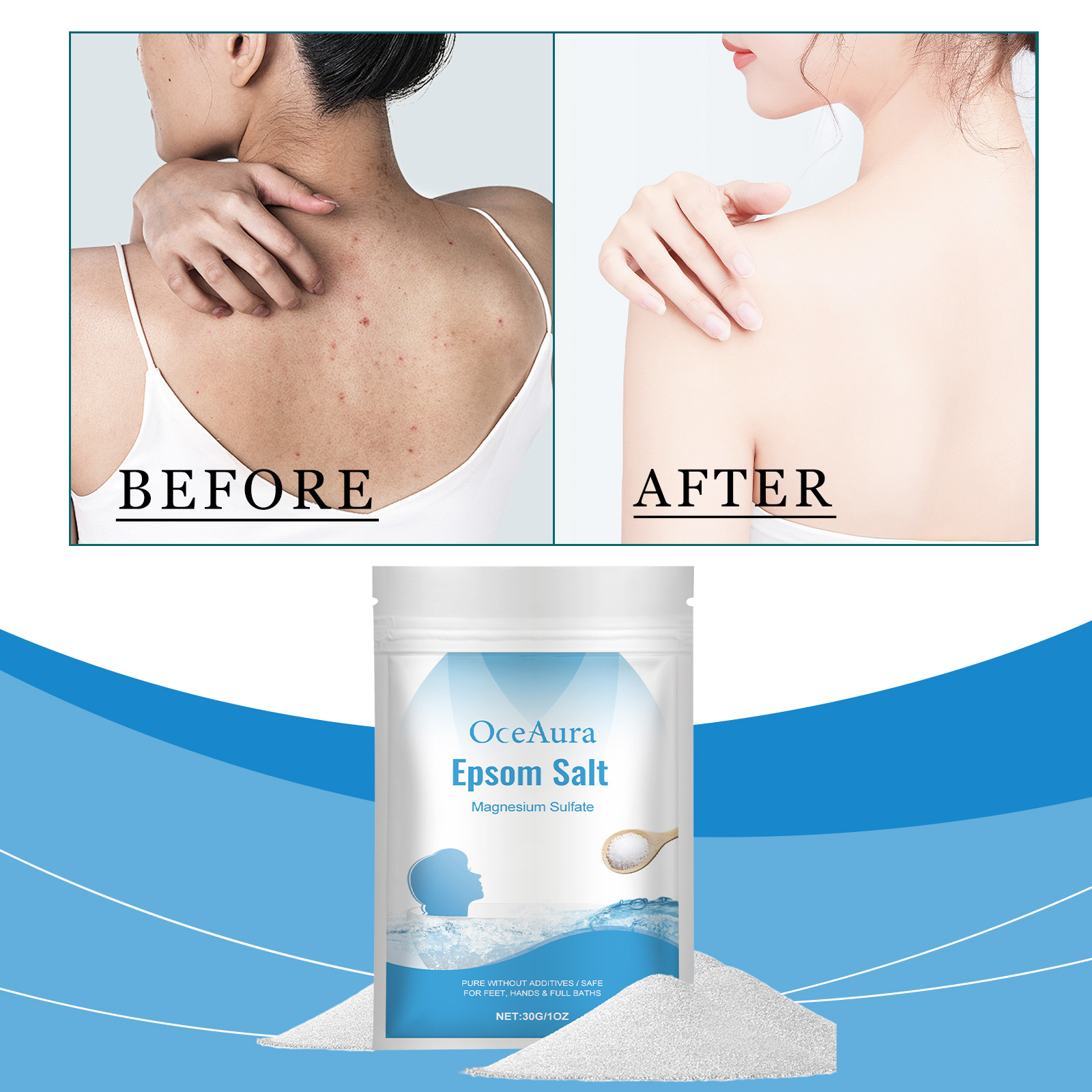 Epsom sal sulfato de magnesio  - Bath Salts Magnesium reseña y precio