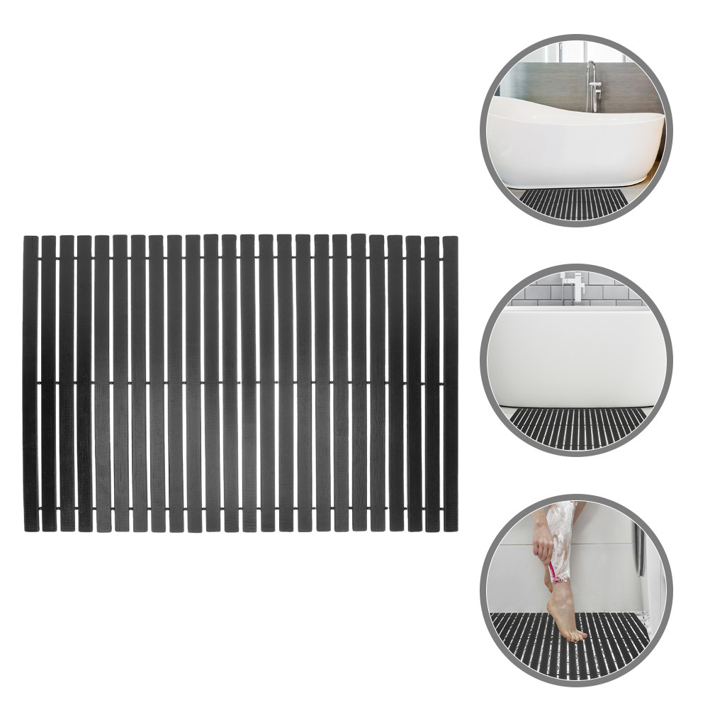 Alfombra de baño de bambú anti - Bamboo Bath Mat reseña y precio