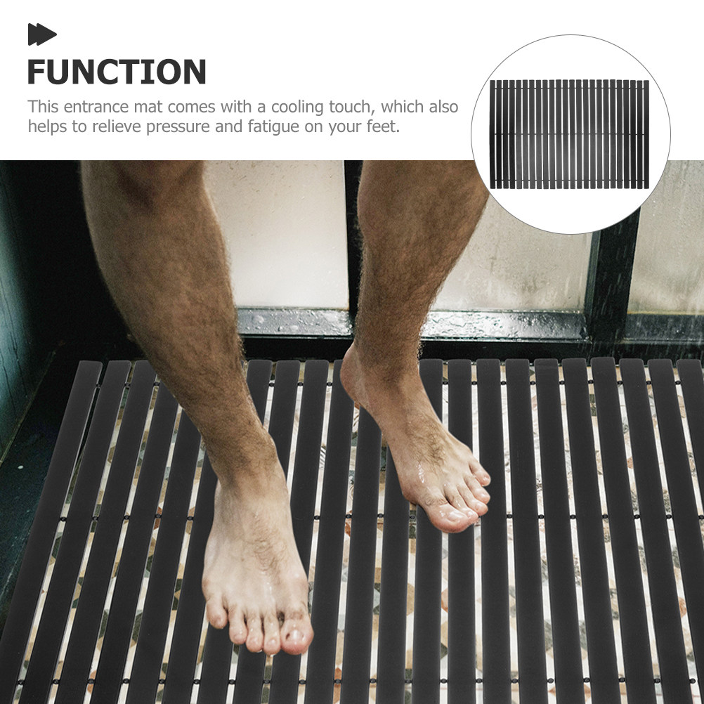 Alfombra de baño de bambú anti - Bamboo Bath Mat reseña y precio