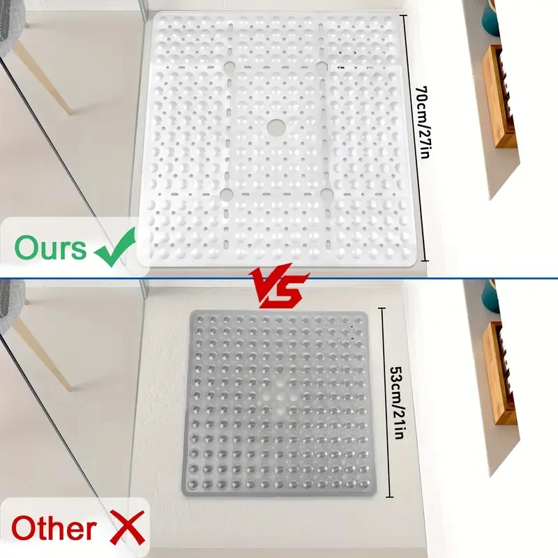 Alfombrilla de Ducha Cuadrada, - Bamboo Bath Mat reseña y precio